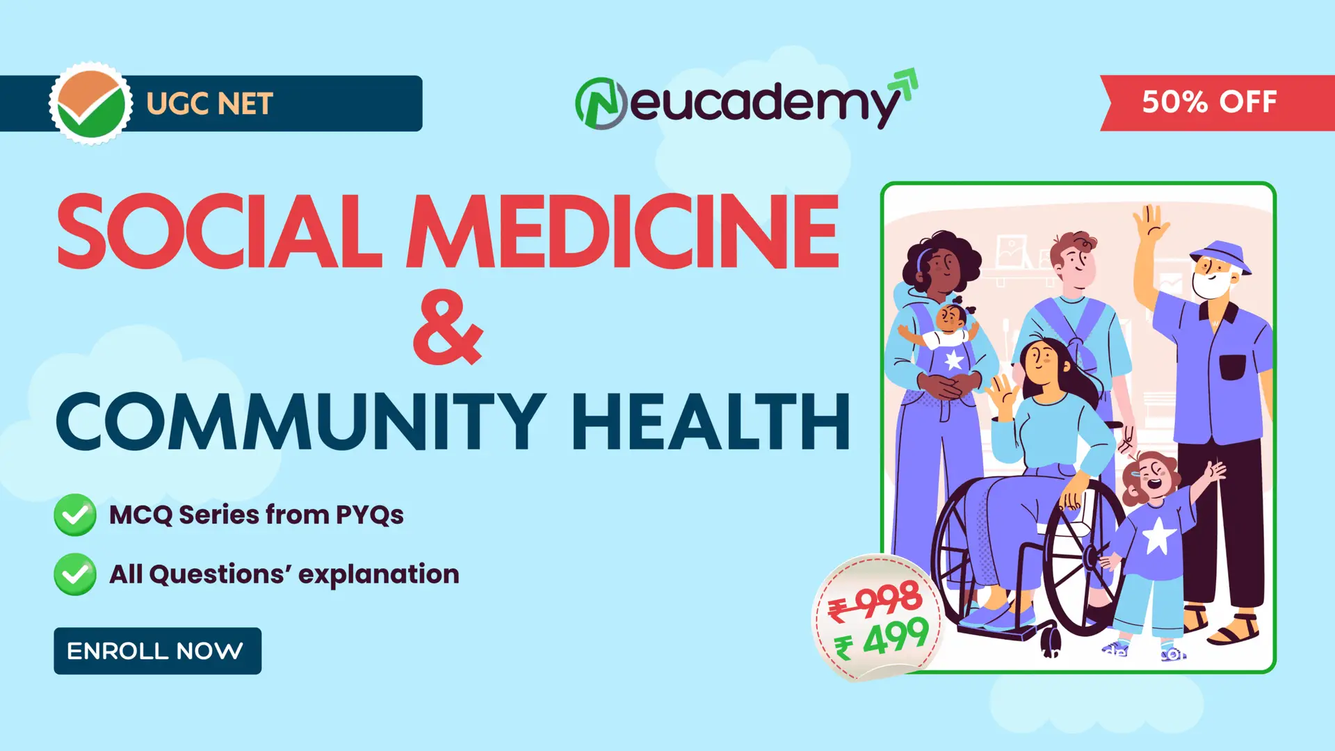Social medicine and community health pyqs mcq series course image