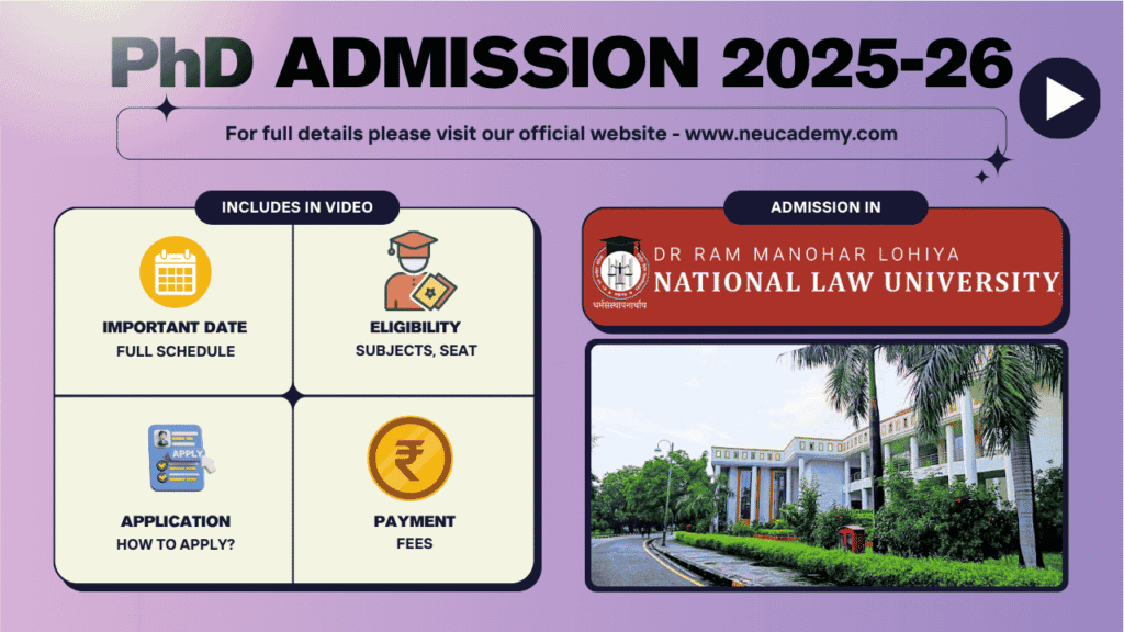 PhD admission details for 2025-26