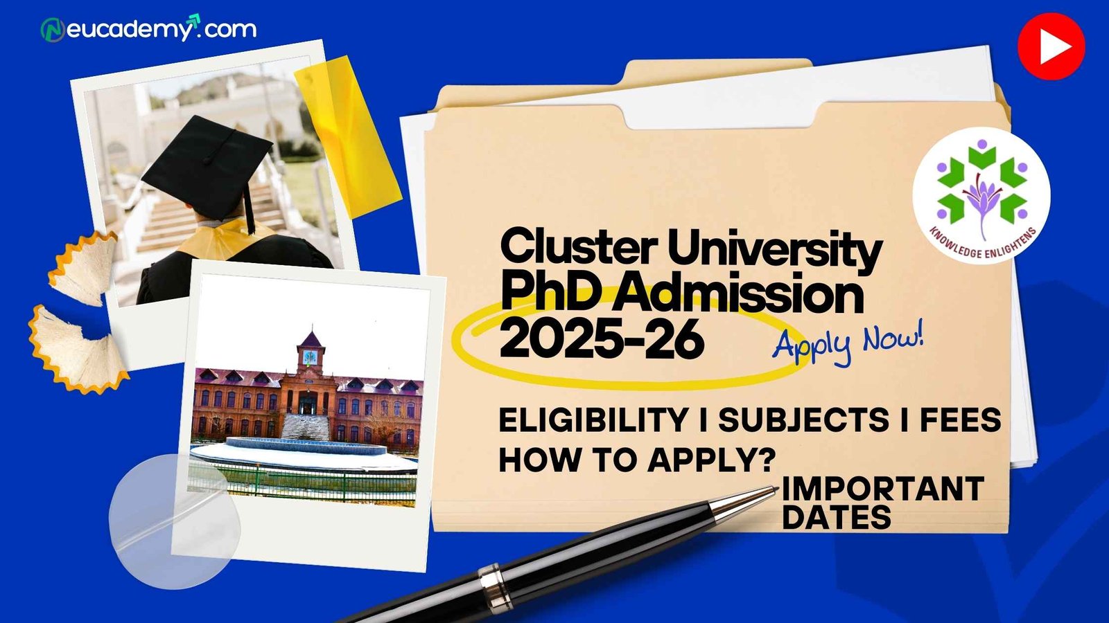 Ongoing PhD Admission 2025-26 Cluster University Srinagar