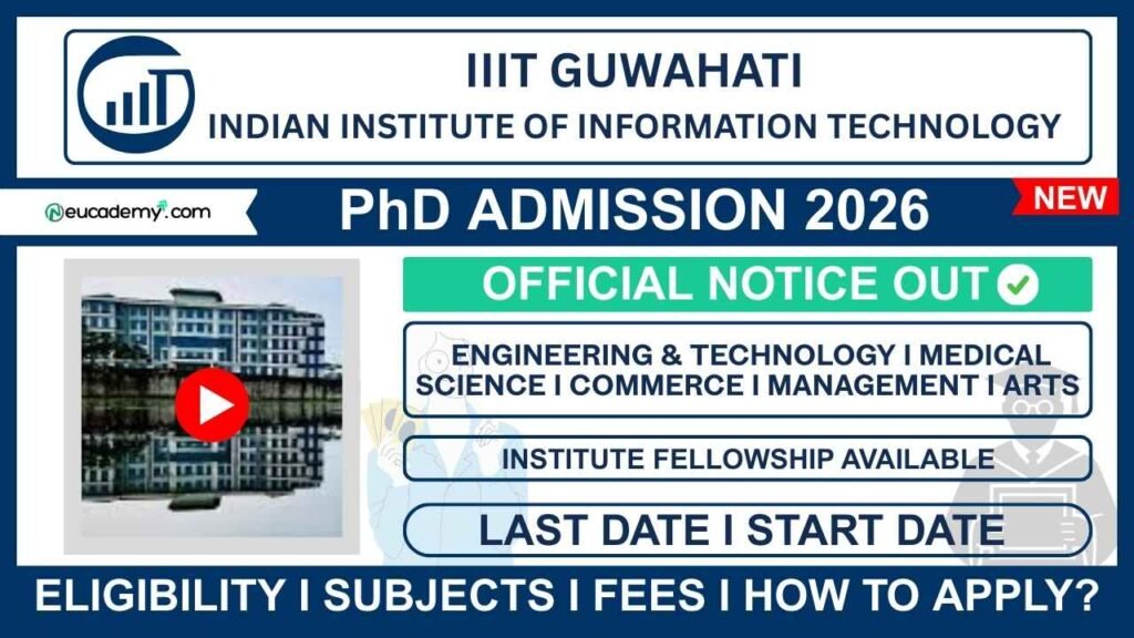 IIIT Guwahati PhD Admission 2026