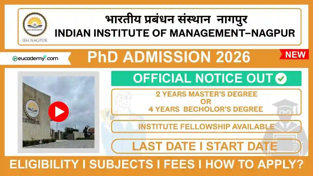 IIM Nagpur PhD Admission 2026