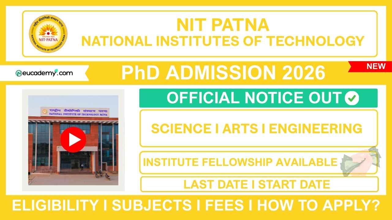 NIT Patna PhD Admission 2026-27