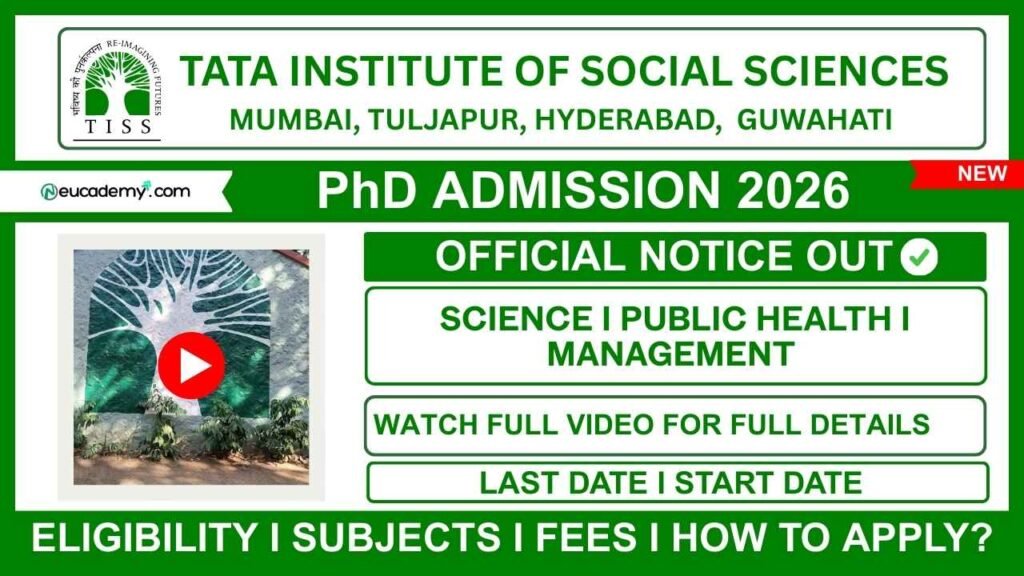 Tata Institute of Social Sciences (TISS) PhD Admission 2025-26