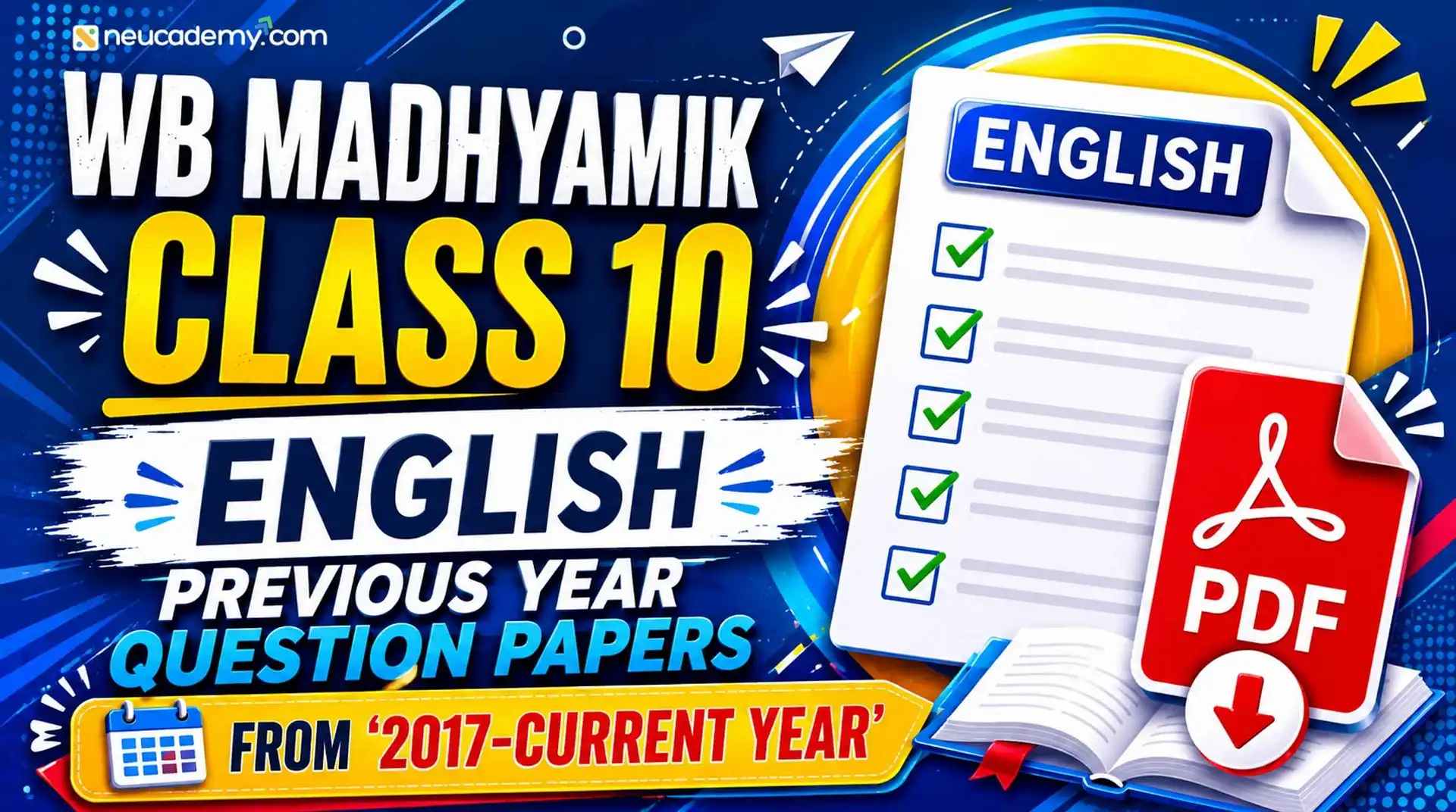 WB Madhyamik Class 10 English Previous Year Question Papers PDF (2017-2026)
