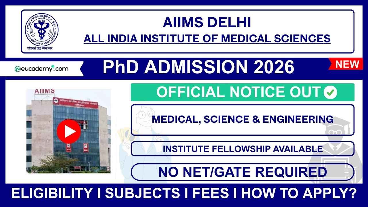 AIIMS Delhi PhD Admission 2026