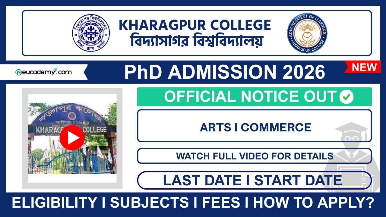 Kharagpur College PhD Admission 2026