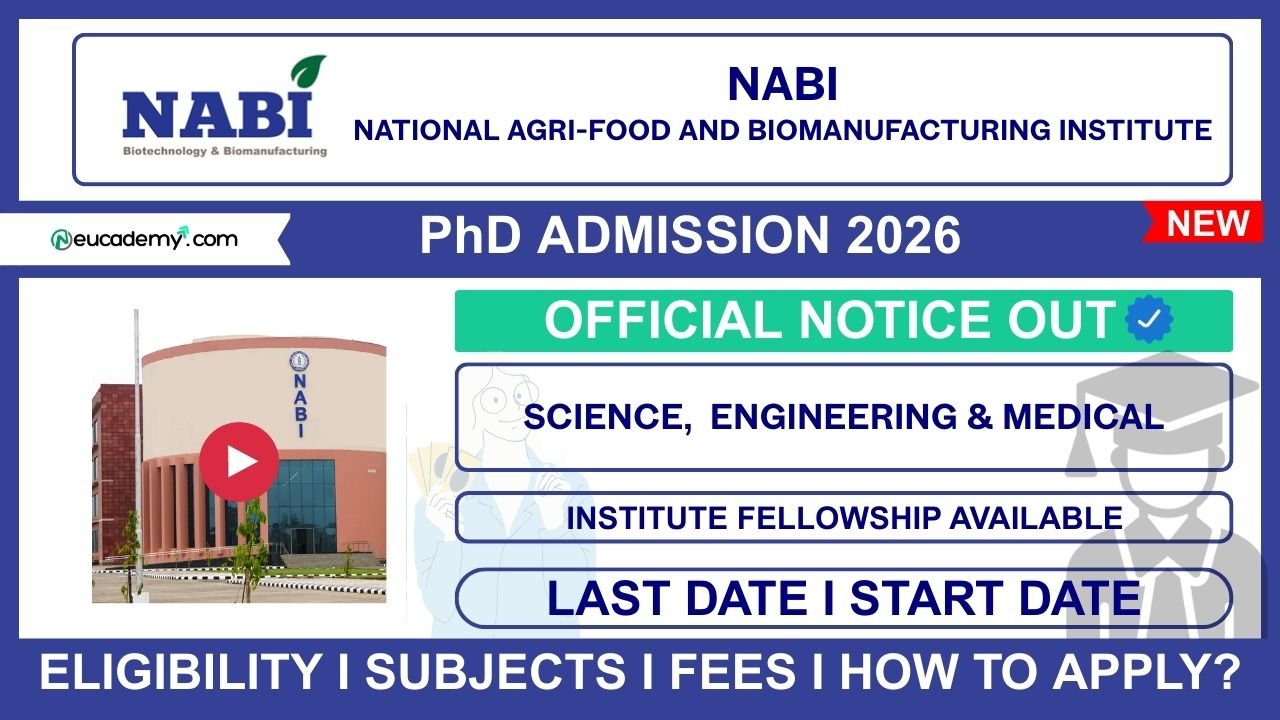 BRIC-National Agri-Food and Biomanufacturing Institute PhD Admission 2026