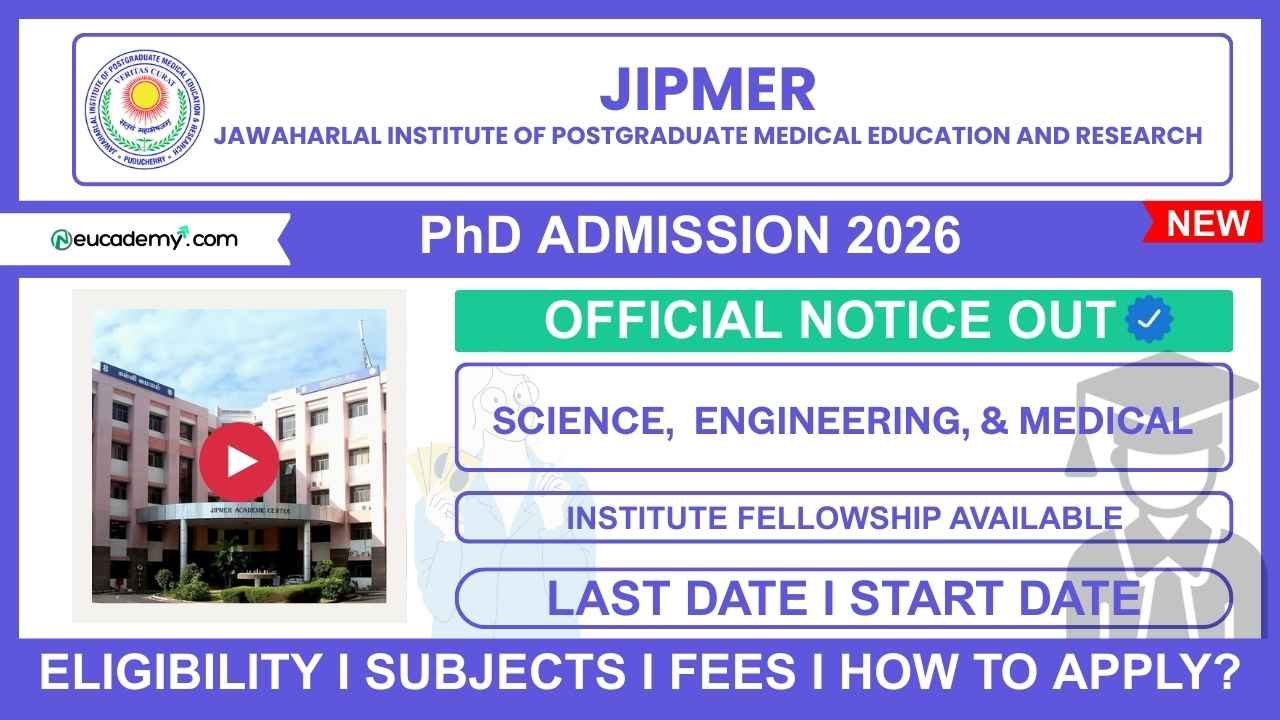 JIPMER PhD Admission 2026