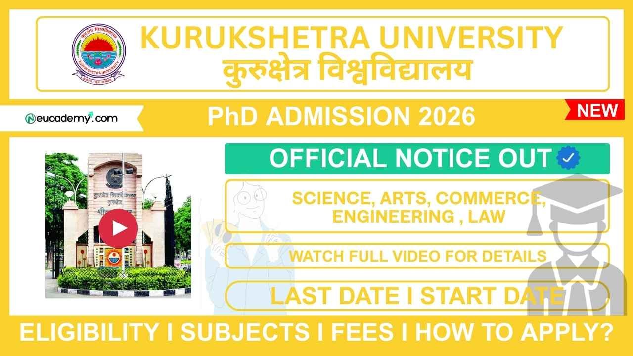 Kurukshetra University (KUK) PhD Admission 2026