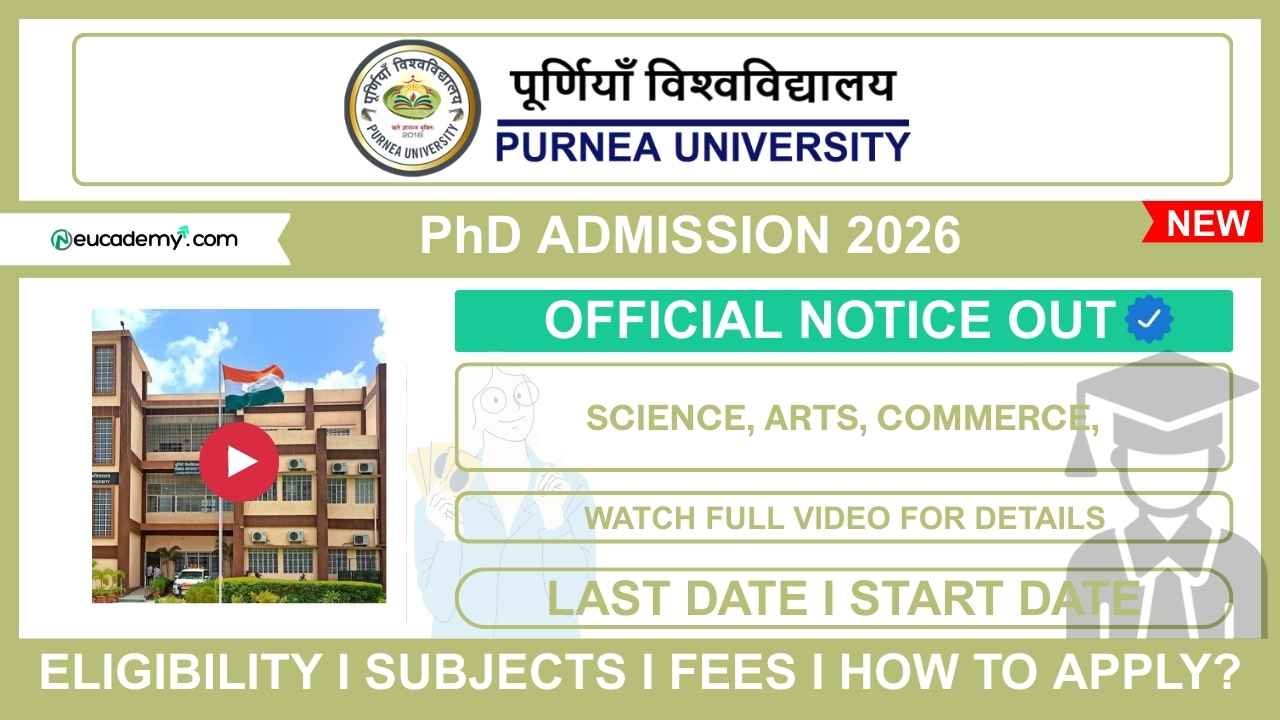 Purnea University PhD Admission 2026