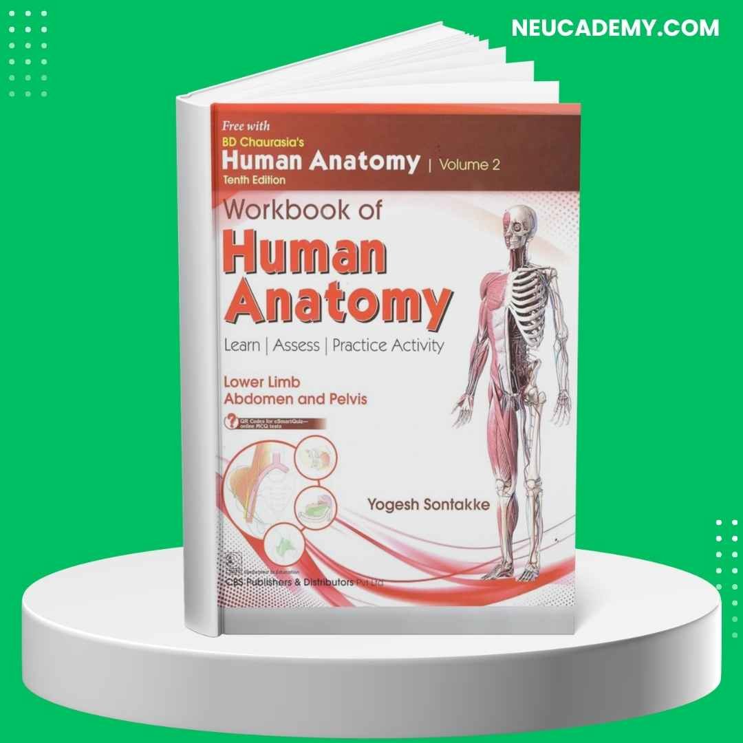 BD Chaurasia's Human Anatomy Volume 2 10th Edition (With Workbook) - Regional and Applied Dissection and Clinical Lower Limb, Abdomen and Pelvis Workbook Latest