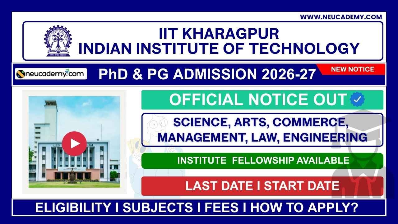 IIT Kharagpur PhD Admission 2026-27