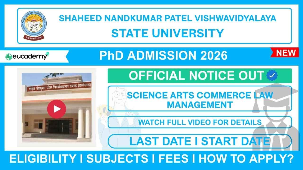 Shaheed Nandkumar Patel Vishwavidhyalaya (SNPV) PhD Admission 2026-27