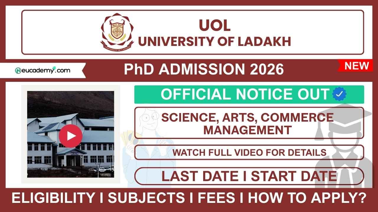 University of Ladakh (UOL) PhD Admission 2026-27