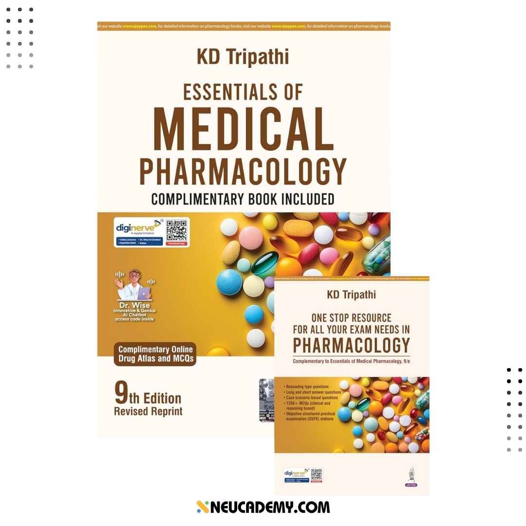 Essentials of Medical Pharmacology Latest Edition 9th By KD Tripathi with Complimentary Book