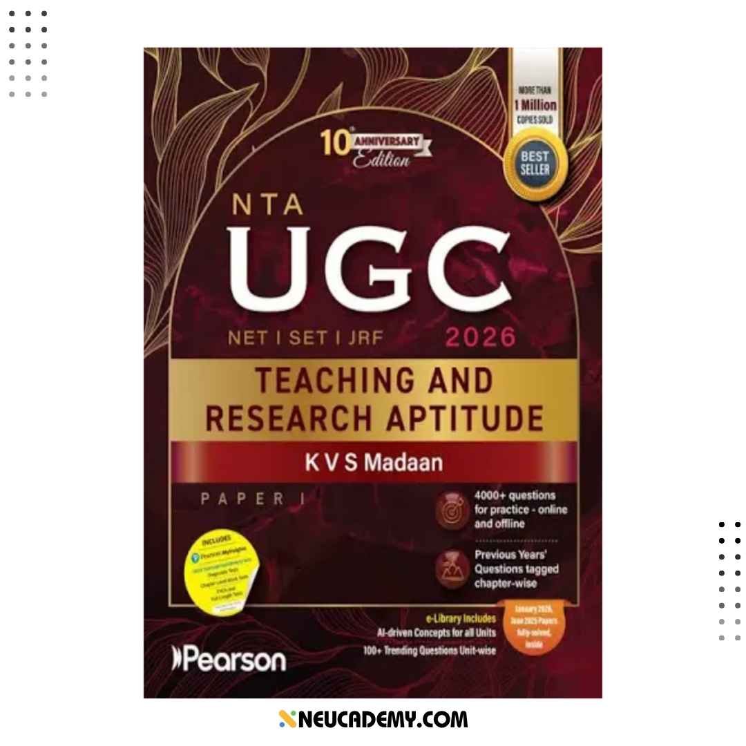 Pearson NTA UGC NETSETJRF Teaching and Research Aptitude Paper 1 In English Language 10th Edition KVS Madaan
