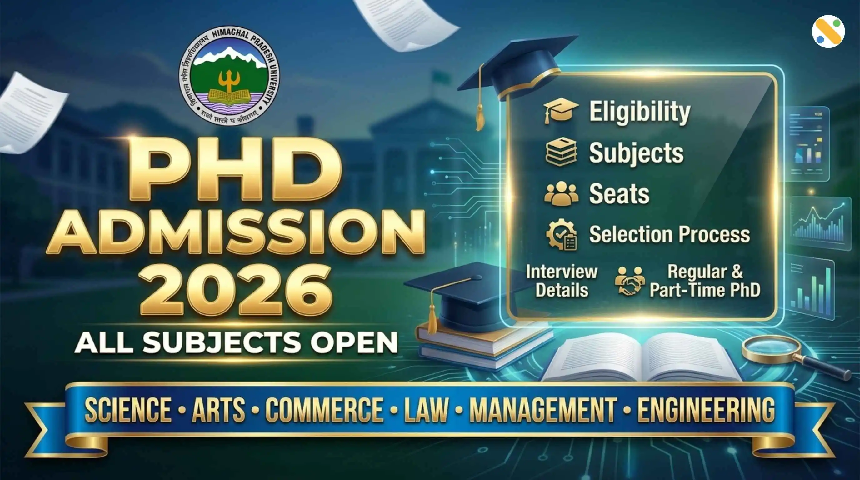 Himachal Pradesh University (HPU) PhD Admission 2026 (June)