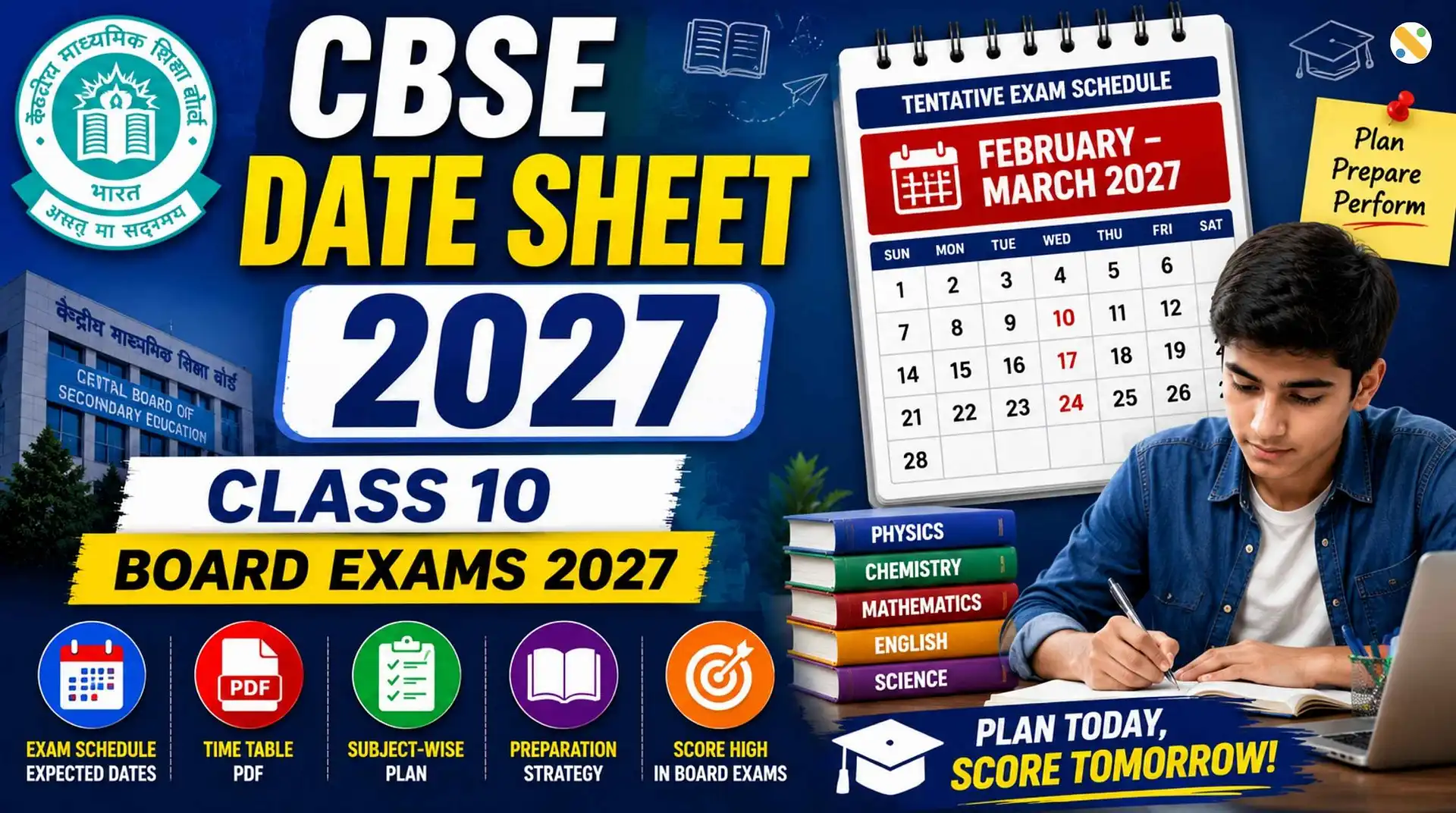 CBSE Date Sheet 2027 Expected Soon Tentative Exam Schedule, Time Table & Preparation Strategy