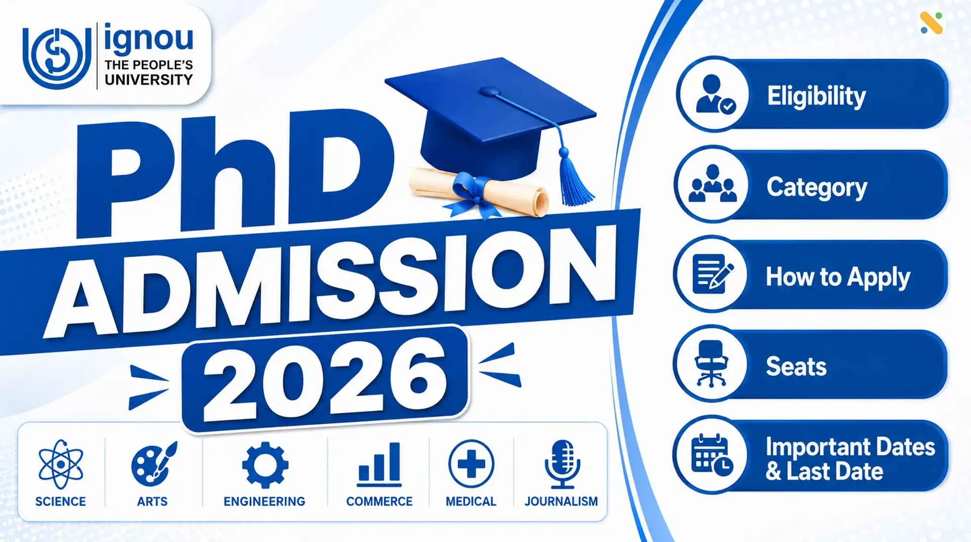 Indira Gandhi National Open University (IGNOU) PhD Admission 2026 (July)