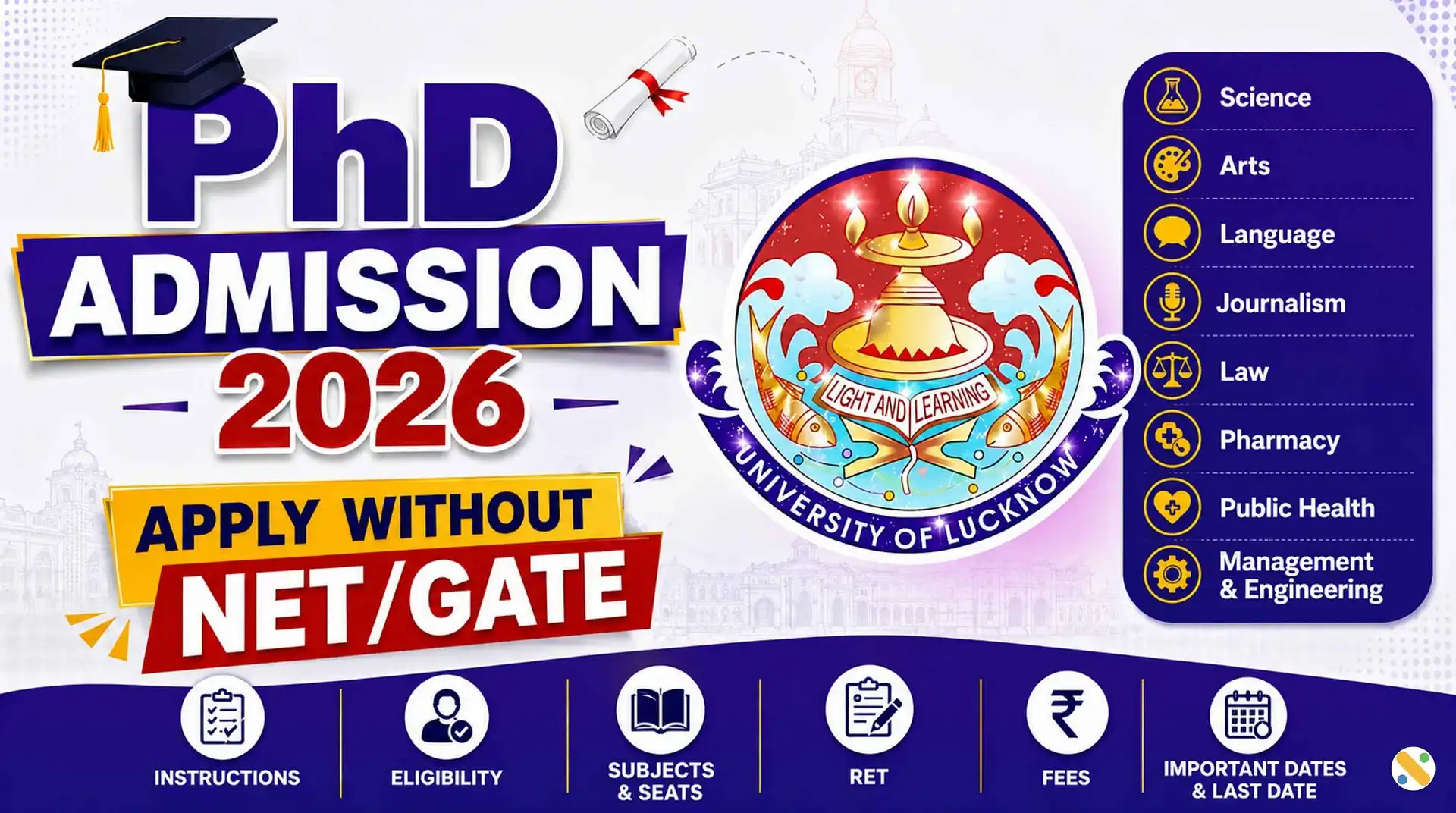 University of Lucknow (LU) PhD Admission 2026-27