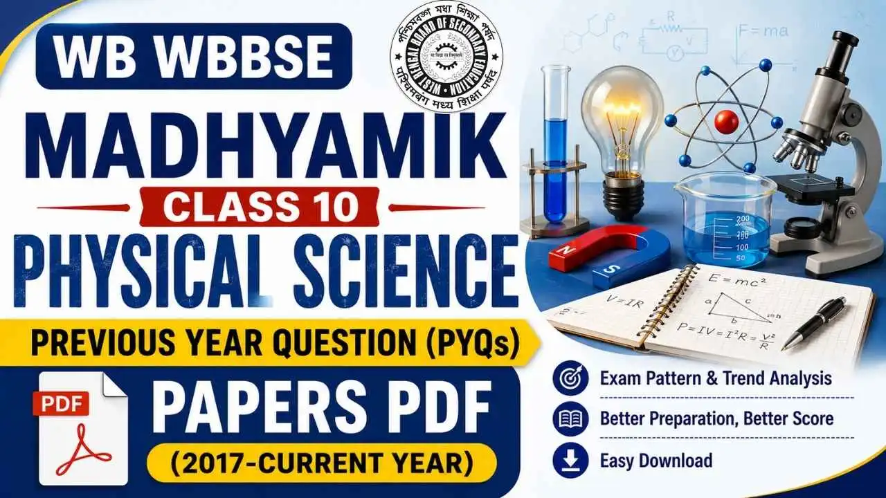 WB WBBSE Madhyamik Class 10 Mathematics Previous Year Question (PYQs) Papers PDF