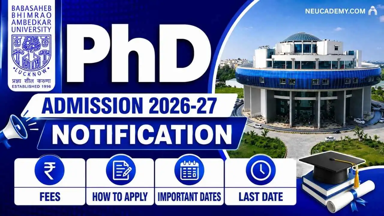 Babasaheb Bhimrao Ambedkar University (BBAU) PhD Admission 2026