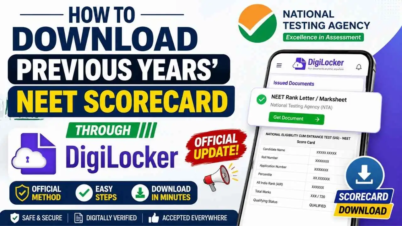 How to Download Previous Years' NEET Scorecard Through DigiLocker