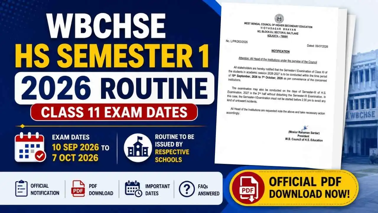 WBCHSE HS Semester 1 2026