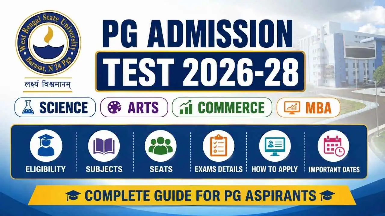 West Bengal State University (WBSU) PG Admission 2026-28