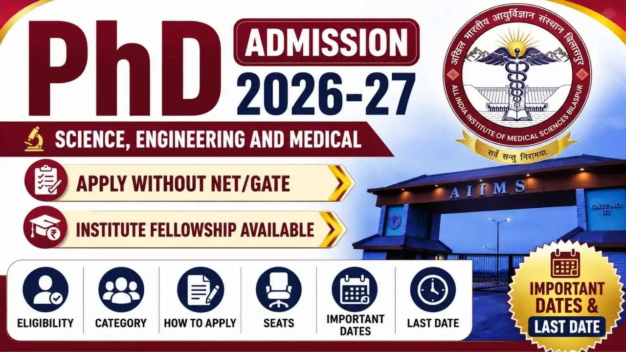 AIIMS Bilaspur PhD Admission 2026 (July)