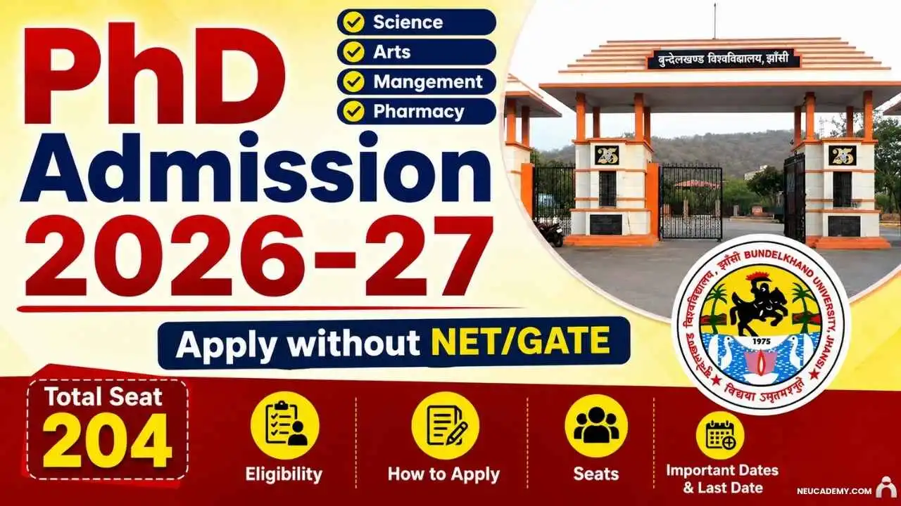 Bundelkhand University (BU) Phd admission 2026-27
