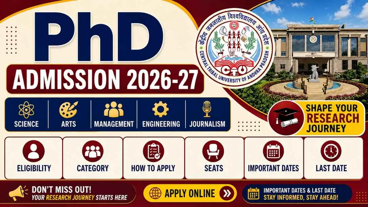 Central Tribal University of Andhra Pradesh CTUAP PhD Admission 2026-27