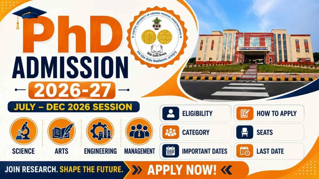 Central University of Andhra Pradesh CUAP PhD Admission 2026-27