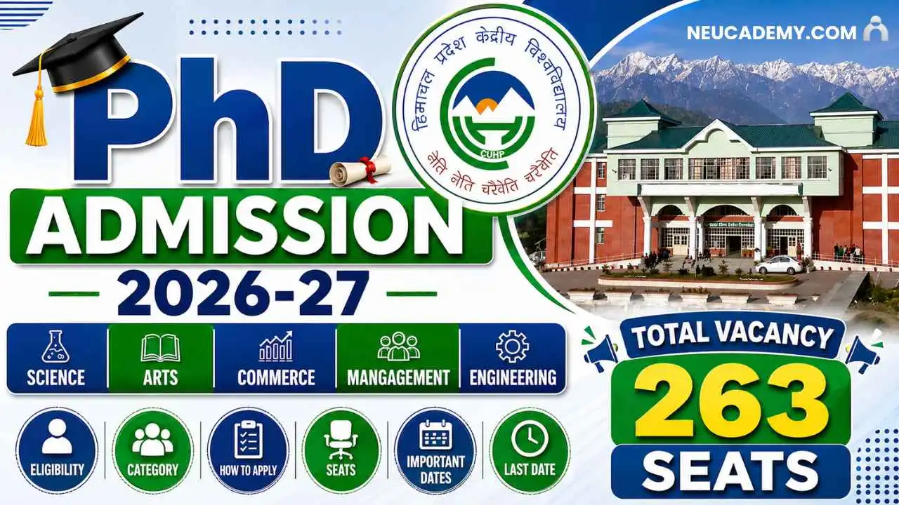 Central University of Himachal Pradesh (CUHP) PhD Admission 2026-27