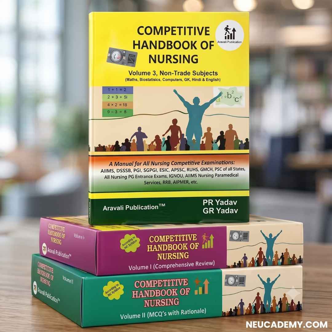 PR Yadav Competitive Handbook of Nursing Vol 1 2 & 3 Combo