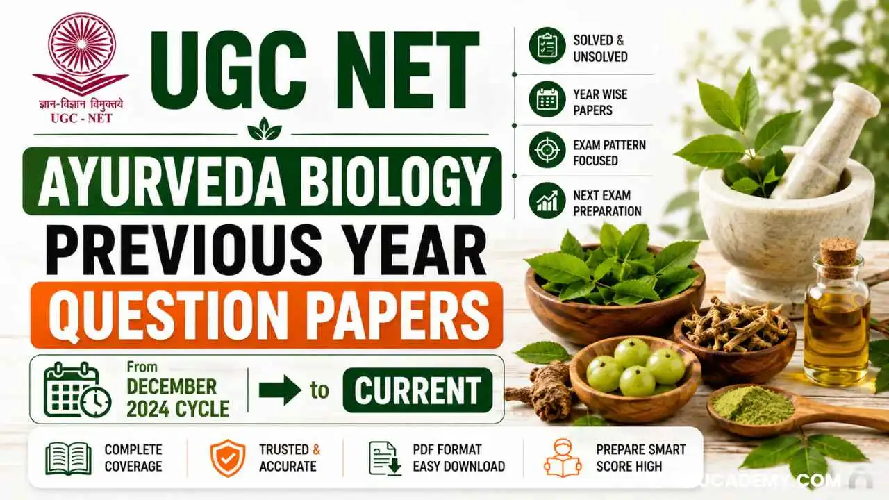 UGC NET Ayurveda Biology Previous Year Question (PYQ) Papers