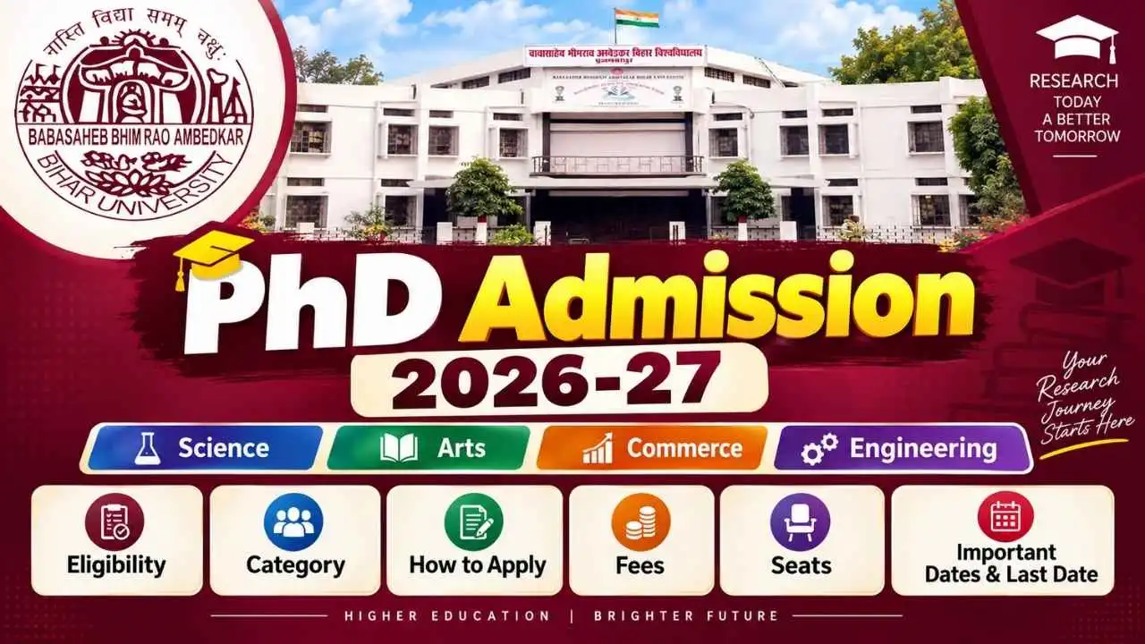 Babasaheb Bhimrao Ambedkar Bihar University BRABU PhD Admission 2026-2027