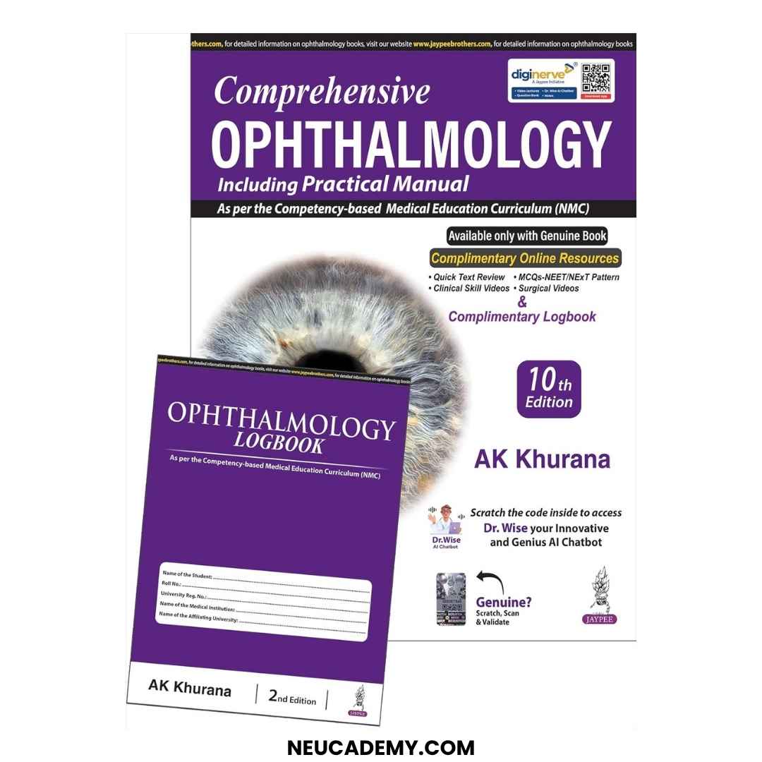 Comprehensive Ophthalmology by AK Khurana Including Practical Manual Latest 10th Edition