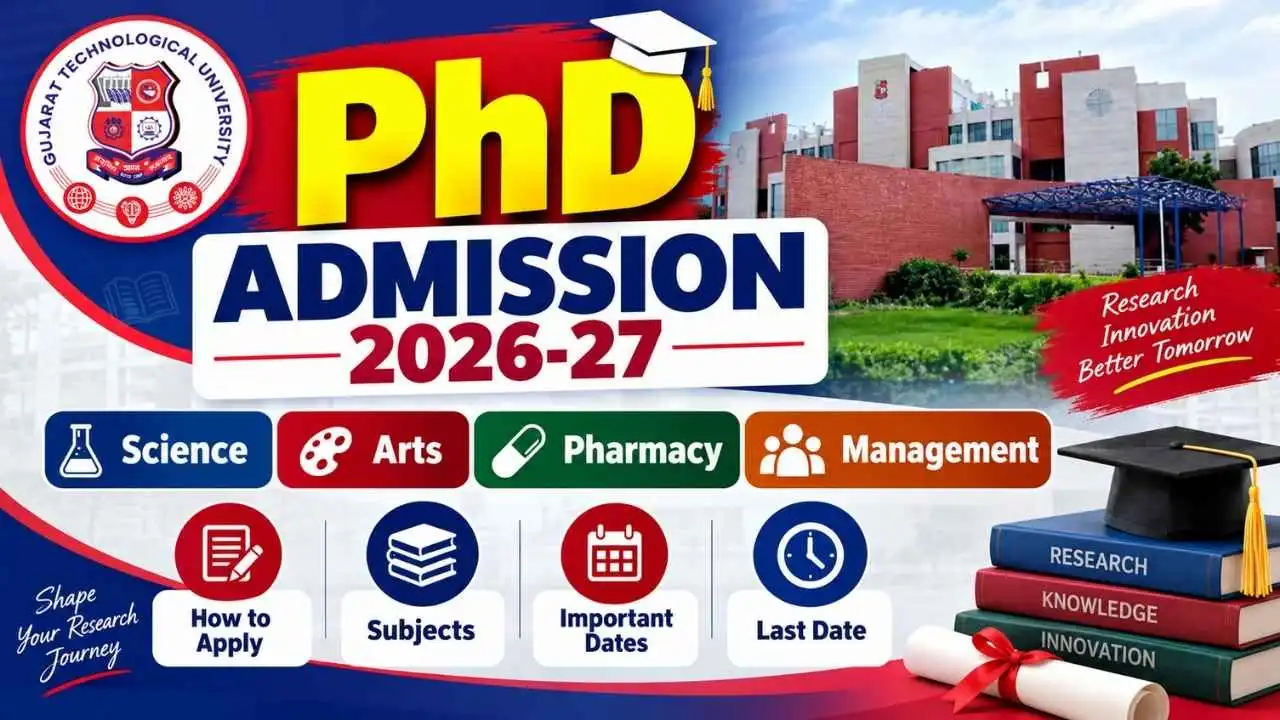 Gujarat Technological University GTU PhD Admission 2026-27