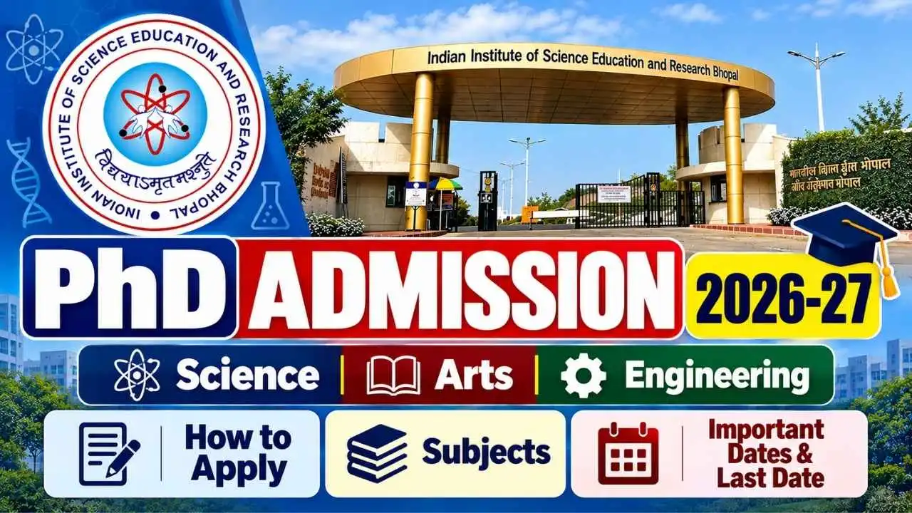 IISER Bhopal PhD Admission 2027 (January)