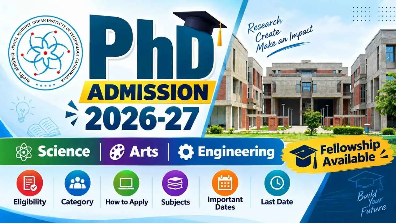 IIT Gandhinagar PhD Admission 2026-27 (Semester-II)