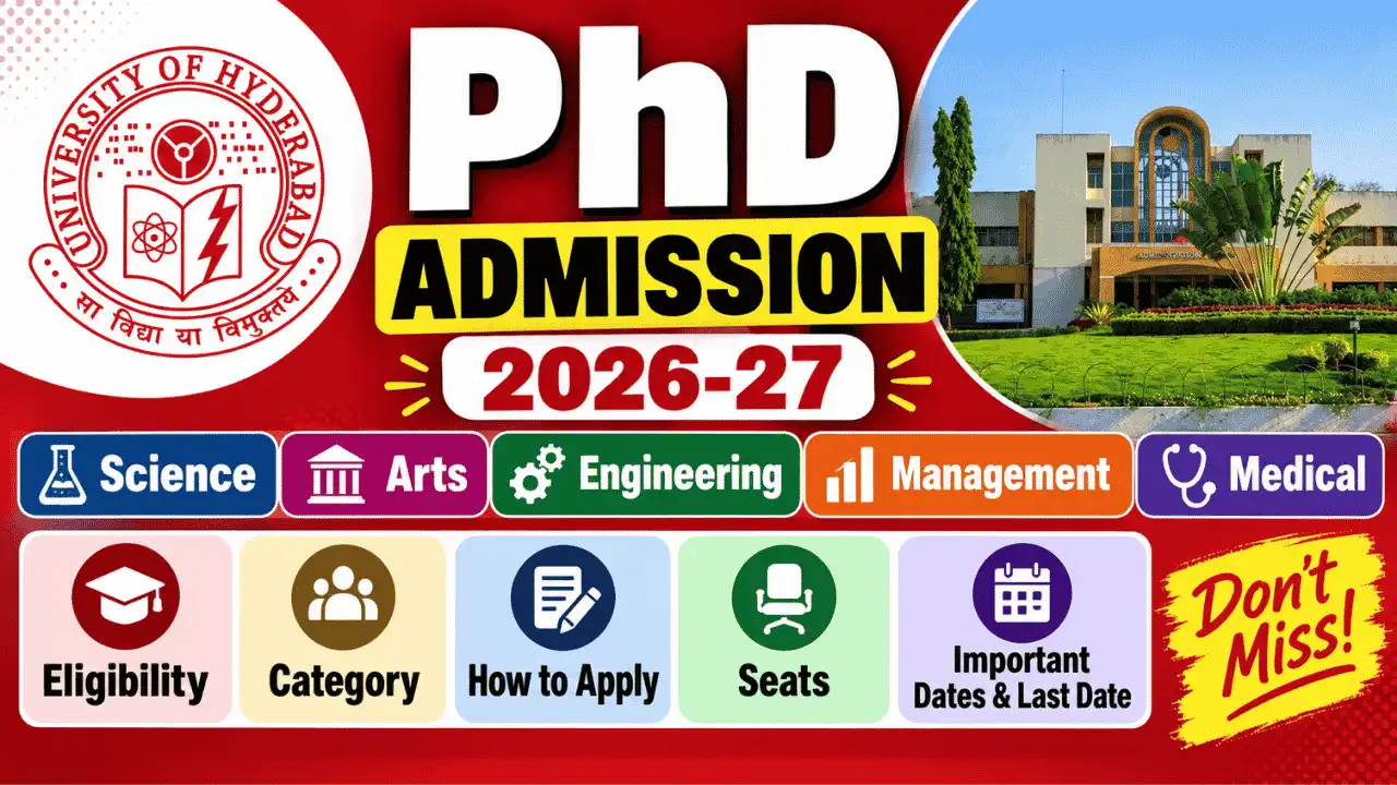 University of Hyderabad UOH PhD Admission 2026-27 (September)