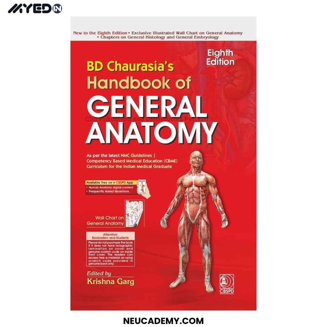 BD Chaurasia’s Handbook of General Anatomy Latest 8th Edition
