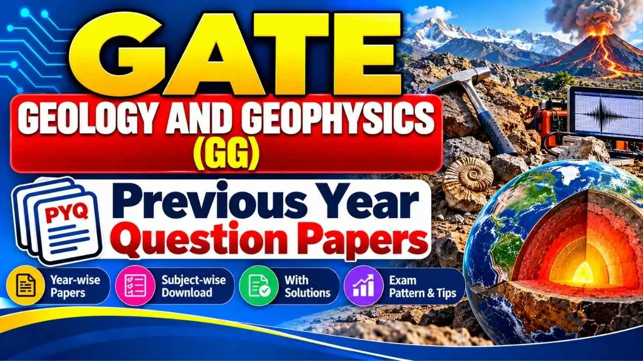 GATE Geology and Geophysics paper (GG) Previous Year Question Papers