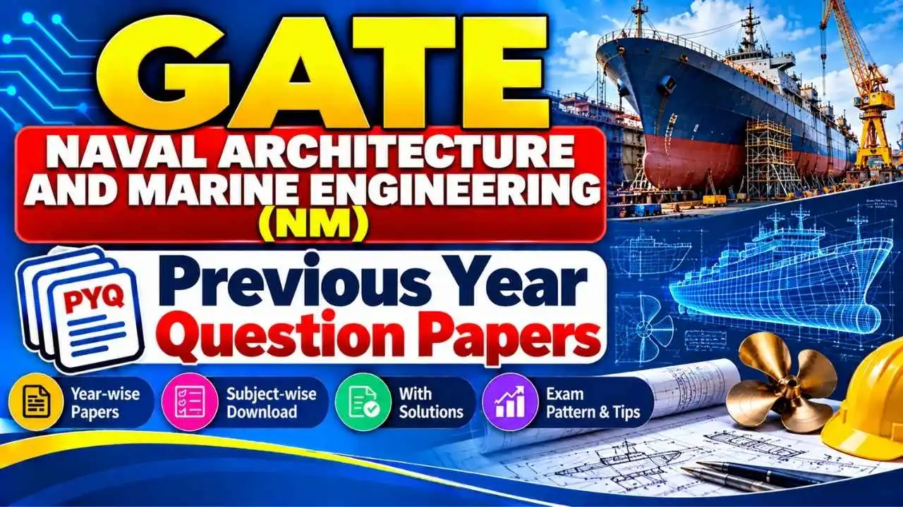 GATE Naval Architecture and Marine Engineering (NM) Previous Year Question Papers