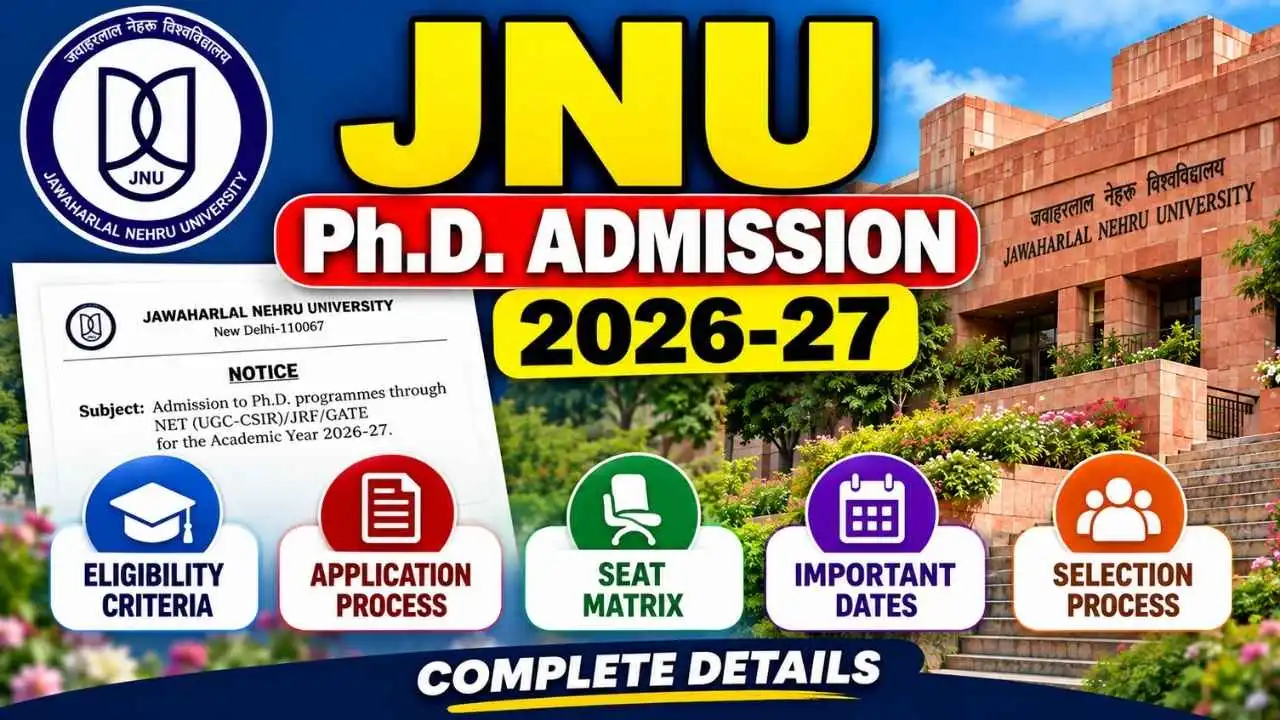Jawaharlal Nehru University (JNU) Delhi PhD Admission 2026-27