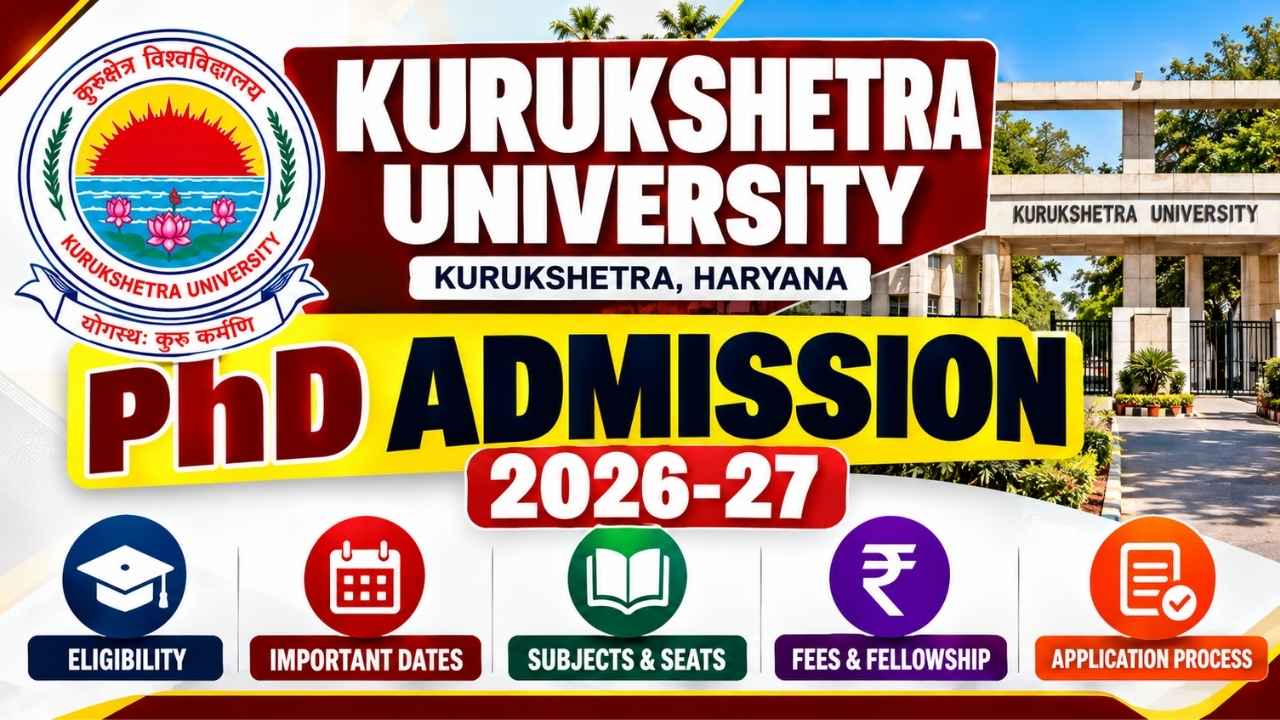 Kurukshetra University KUK PhD Admission 2026-27 (1st Round)