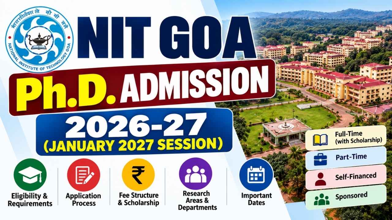 NIT Goa PhD Admission 2027 (January)