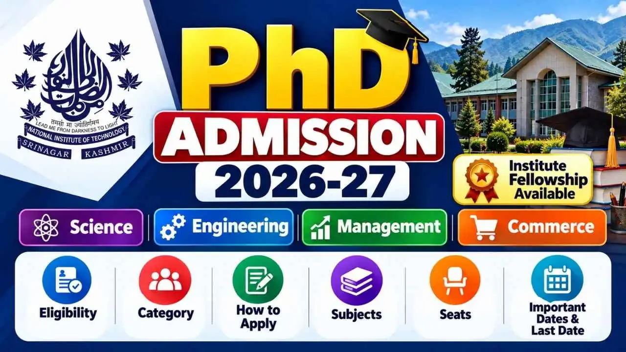 NIT Srinagar PhD Admission 2026-27