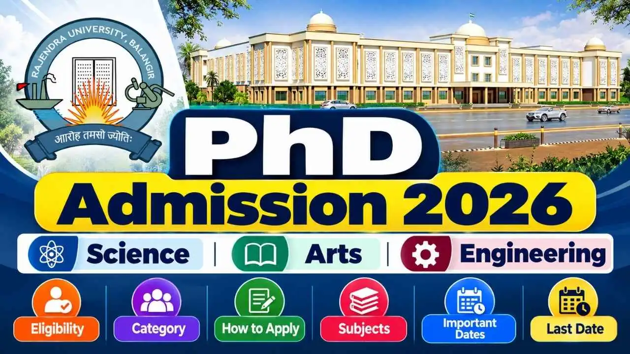 Rajendra University PhD Admission 2026-27
